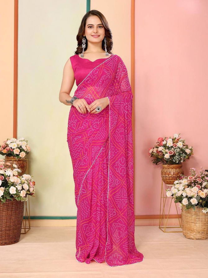 SF 745 Printed Georgette Readymade Sarees Wholesale Price In Surat